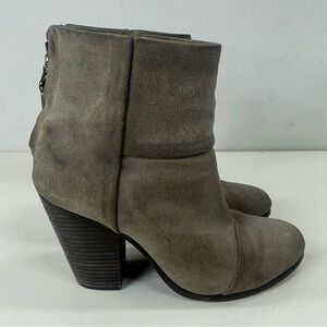 Rag & Bone Newberry Booties in Taupe Suede Size EU 37, US 7